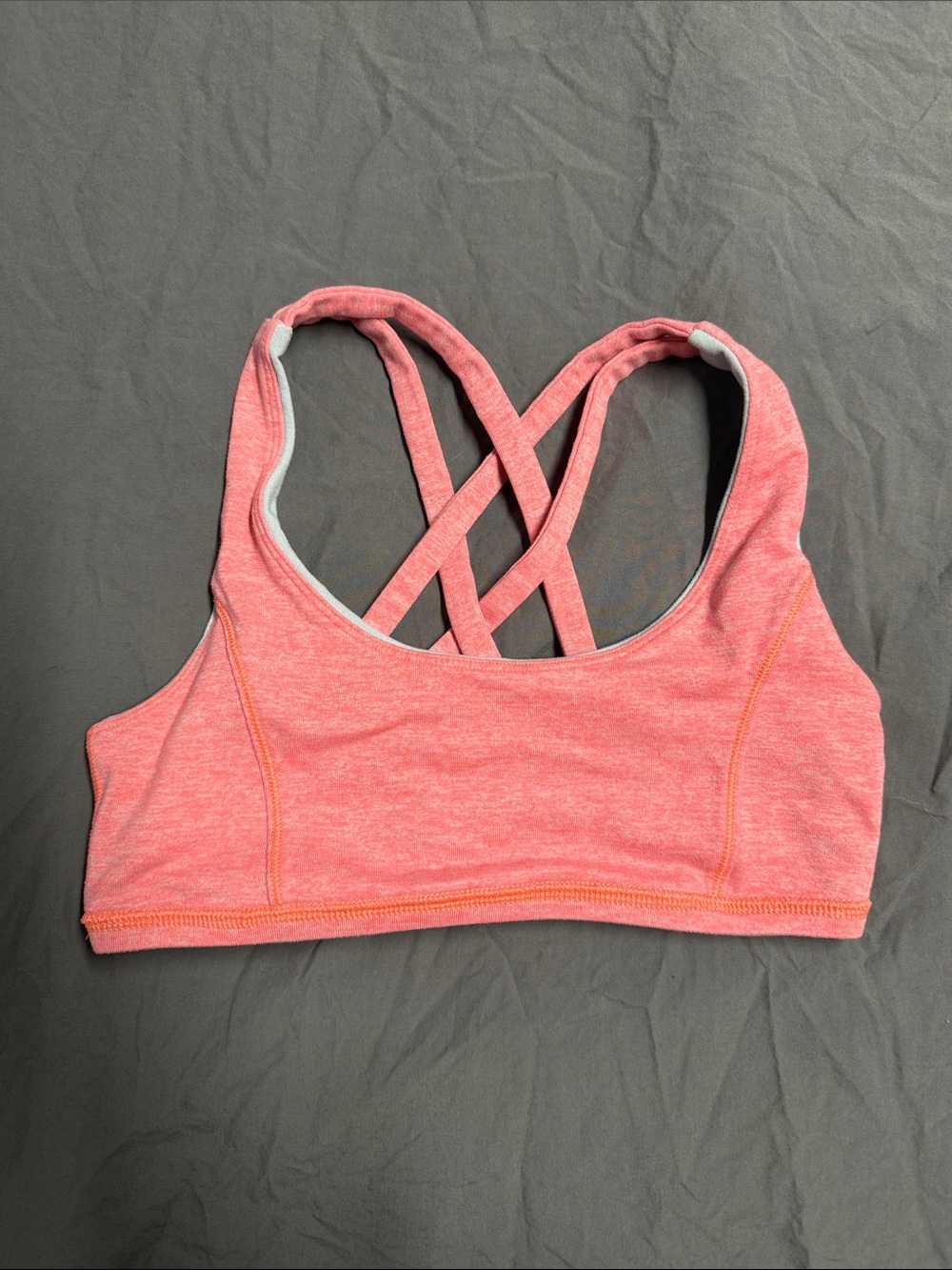 Ivivva Girls Coral Pink Crossback Sports Tank